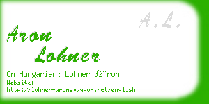 aron lohner business card